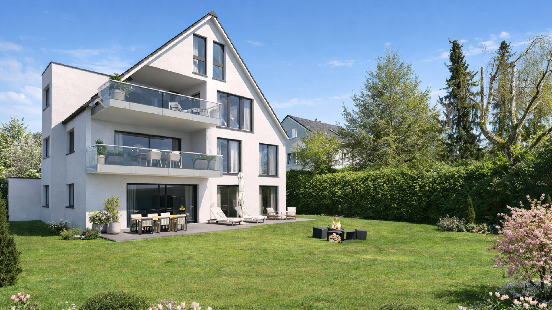 unverbindliche Visualisierung von der Gartenseite