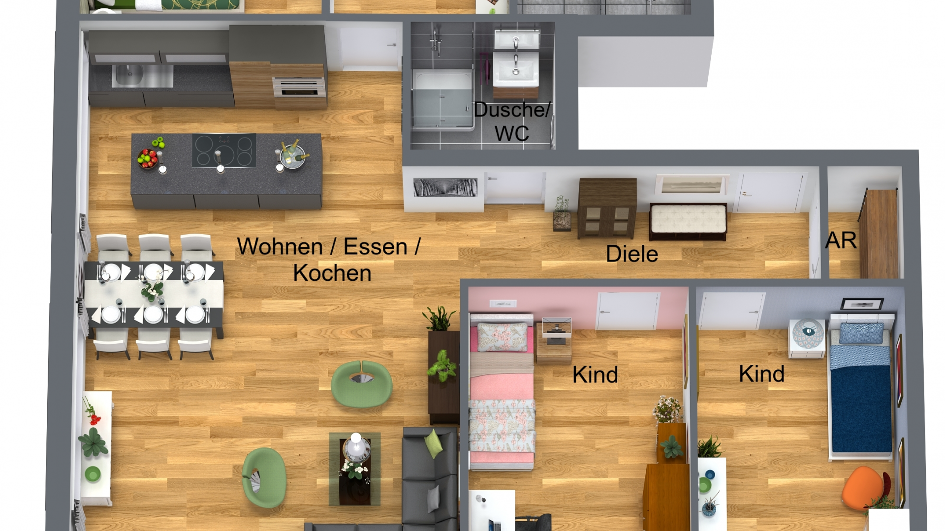 Grundriss Wohnung 1